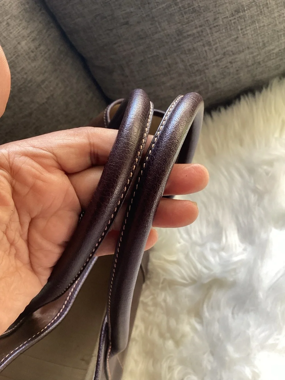 HERMES Amazonia Brown Buffalo Leather Garden Party MM Tote Bag